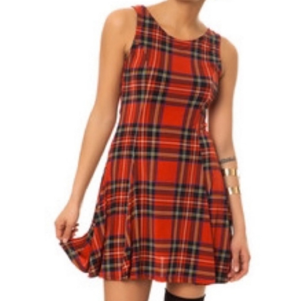Hot Topic - See You Monday 
Red Plaid Mini Dress